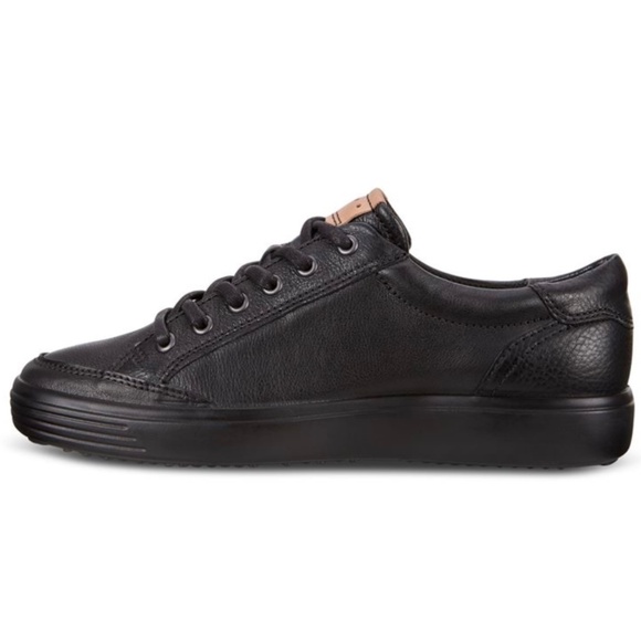 Ecco Soft 7 Men’s Black Leather Low top Sneakers Comfortable lace up loafers 10 main image 15